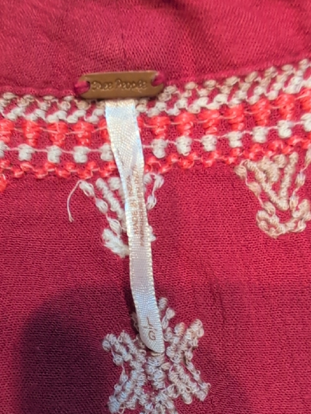 Free People Pink Embroidered Mini Dress - Picture 2 of 6